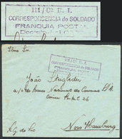 BRAZIL: Cover Sent By A Soldier At The War Front In Passo Fundo To Novo Hamburgo, With Interesting Military Free Frank,  - Cartoline Maximum