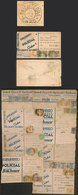 BRAZIL: 10 Covers Sent From Rio To RAIZ DA SERRA Between 1936 And 1940, All With Receiving Datestamp On Back, Rare Cance - Cartoline Maximum