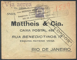 BRAZIL: Airmail Cover Flown On 17/AP/1936 On The First Flight Via Condor From Pará To Rio De Janeiro, Excellent! - Cartoline Maximum