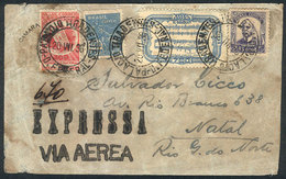 BRAZIL: Express Airmail Cover Posted On 20/JUL/1936 With Nice Postage And Postmark Of PALACIO TIRADENTES, Interesting! - Cartoline Maximum
