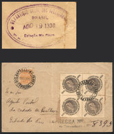 BRAZIL: Express Cover Sent From Copacabana (Rio) To ESTAÇAO RIO CLARO On 18/AU/1936 Franked With 1,300Rs. Including A Bl - Cartoline Maximum