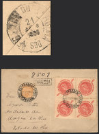 BRAZIL: Express Cover Sent From Copacabana (Rio) To ANGRA DOS REIS On 20/AU/1936 Franked With 1,300Rs. Including A Block - Cartoline Maximum