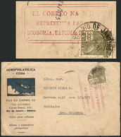 BRAZIL: Envelope Of The Stamp Shop "Aerophilatelica Coda", Franked With 300Rs. And Sent To Manizales (Colombia) In MAY/1 - Cartes-maximum