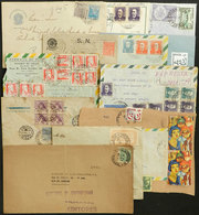 BRAZIL: 11 Covers + 1 Front Of Parcel Post Cover Posted Between 1938 And 1976, With Some Rare Postal Marks And Interesti - Cartoline Maximum