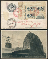 BRAZIL: Lettersheet With Multiple Views Of Rio De Janeiro, Posted By Registered Mail In Rio On 22/JA/1939, VF Quality, R - Cartoline Maximum
