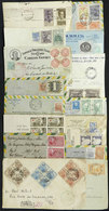 BRAZIL: 15 Covers Used In The 1940s, All Include In Their Postage One Or More Commemorative Stamps, Some Postages Are Ve - Cartoline Maximum