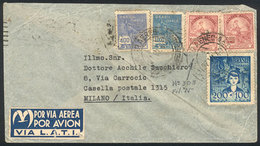 BRAZIL: Airmail Cover Sent By LATI From Rio To Italy On 27/JUN/1940, VF! - Cartoline Maximum