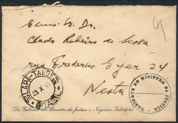 BRAZIL: Official Cover Sent From The "Gabinete Do Ministro Da Justicia", Datestamped LAPA 25/OC/1941, VF Quality!" - Cartoline Maximum