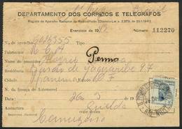 BRAZIL: Postal Receipt For The Registration Of An Amateur Radio Receiver, With A Stamp Of 5,000Rs., Postmarked 26/MAR/19 - Cartoline Maximum