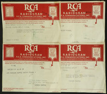 BRAZIL: 4 Radiograms Of The RCA, Year 1944/5, All Related To FEB (Força Expedicionaria Brasileira), Interesting! - Cartoline Maximum