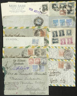 BRAZIL: 10 Airmail Covers With Interesting Postages, Most Of Fine Quality! - Cartoline Maximum