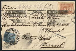 BRAZIL: Cover Sent From Argentina To Porto Alegre On 24/MAY/1944 With Insufficient Postage And Due Marks. On Arrival To  - Cartoline Maximum