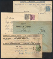 BRAZIL: 2 Covers Sent In 1946/7 To Poste Restante In Campinas With Postage On Back To Pay The Service + Envelope Of A Pr - Cartes-maximum