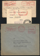 BRAZIL: 3 Covers Used Between 1954 And 1964, Interesting Meter Postages, Topic Christmas, New Year Etc., Very Nice! - Cartes-maximum