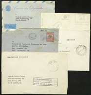 BRAZIL: 5 Covers, Most Posted With Postal Franchises In 1960s, Interesting! - Cartes-maximum