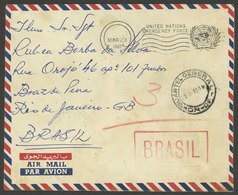 BRAZIL: Cover Posted By A Brazilian Soldier In The UNO Emergency Forces In EGYPT On 23/MAR/1962, To His Family In Rio, W - Cartes-maximum