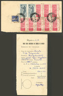 BRAZIL: Receipt For A Parcel Post Sent To Germany On 6/NO/1963, With Franking For 870Rs. (almost All Commemorative Stamp - Cartes-maximum