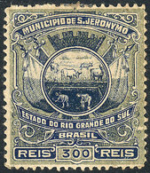 BRAZIL: Sao Jeronymo (Rio Grande Do Sul), 300Rs., Mint Original Gum, Very Nice, Topic Flags, Cows, Etc. - Autres & Non Classés