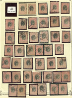 BRAZIL: Album Page With A Large Number Of 100Rs. Stamps With Minor VARIETIES, Interesting! - Autres & Non Classés