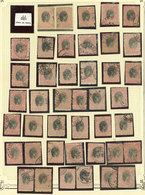 BRAZIL: Album Page With A Large Number Of 100Rs. Stamps With Minor VARIETIES, Interesting! - Altri & Non Classificati