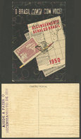 BRAZIL: Census Of 1950, Nice Postcard With Special Postage And Cancel, VF! - Rio De Janeiro