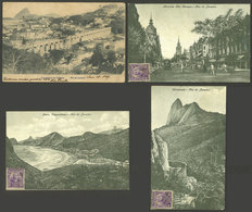 BRAZIL: RIO DE JANEIRO: 4 Cards With Nice Views, Used In 1907 And 1917, One With Small Defect - Rio De Janeiro