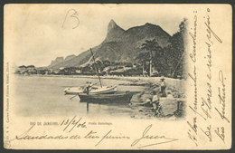 BRAZIL: RIO DE JANEIRO: Botafogo Beach, Boats, Sent To Portugal On 14/FE/1903, With Small Defect - Rio De Janeiro
