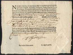 BRAZIL: Interesting Document Of The Catholic Church Of The Year 1659, Excellent Quality! - Autres & Non Classés
