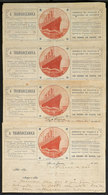 BRAZIL: 4 Letters Of 1916 Written On Nice Lettersheets Of TRANSOCEANICA Shipline, Minor Defects, Very Decorative! - Altri & Non Classificati