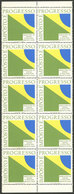 BRAZIL: "Imposto E Progresso", Block Of 10 Cinderellas Of The Semana Da Patria Of 1970, VF!" - Autres & Non Classés