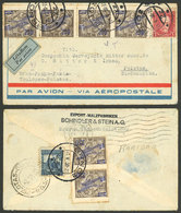 CZECHOSLOVAKIA: Airmail Cover Sent From Brno To Brazil On 21/MAY/1930, With Spectacular Postage Including Sc.C9 X6, VF Q - Lettres & Documents