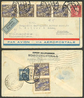 CZECHOSLOVAKIA: Airmail Cover Sent From Brno To Brazil On 21/MAY/1930, With Spectacular Postage Including Sc.C9 X6, VF Q - Briefe U. Dokumente