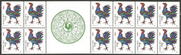 CHINA: Sc.1647a, 1981 Year Of The Rooster, MNH Block Of 12 Stamps, VF Quality! - Oblitérés