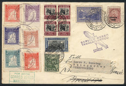 COLOMBIA: ZEPPELIN + RARE MIXED POSTAGE Colombia-Brazil: Cover Sent From Cali To Rio De Janeiro (Condor Syndicat) On 27/ - Colombie