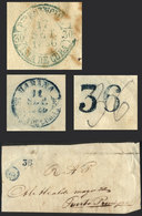 CUBA: Official Folded Cover Sent From HABANA To Puerto Principe On 12/SE/1856, With "36" Rating And Arrival Backstamp, V - Sonstige & Ohne Zuordnung