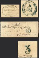 CUBA: Official Folded Cover Sent From LOS PALACIOS To San Cristobal On 31/AU/1858 With Interesting Postal Marks, VF Qual - Autres & Non Classés