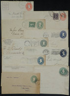 UNITED STATES: 8 Postal Stationeries (mostly Covers) Used Between 1898 And 1909, Almost All Sent To Brazil, Interesting! - Postal History