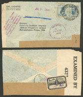 UNITED STATES: Cover Sent From Brazil To Philadelphia, With Arrival Mark Of 1/JUL/1942, With Censor Labels And Opened By - Marcophilie