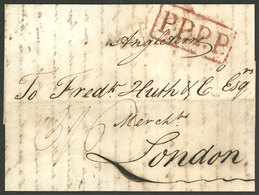 FRANCE: Entire Letter Dated Bordeaux 10/SE/1818 Sent To London, With Several Postal And Due Marks On Front And Back, Inc - Autres & Non Classés