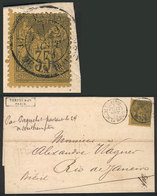 FRANCE: 22/AU/1879 Paris - Rio De Janeiro: Entire Letter Franked With 35c., VF Quality! - Autres & Non Classés