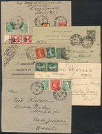 FRANCE: 5 Covers And Cards Used Between 1900 And 1943, Interesting! - Altri & Non Classificati