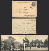 FRANCE: "Carte-lettre Souvenir" (envelope Containing A Booklet With A Black Page And 5 Pages With Photos With Good Views - Autres & Non Classés