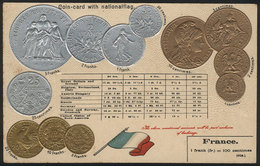 FRANCE: Beautiful PC Illustrated With Old Coins, VF Quality! - Andere & Zonder Classificatie