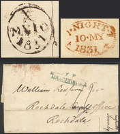 GREAT BRITAIN: Entire Letter Sent From London To Rochdale On 10/MAY/1831, Interesting Postal Markings, VF Quality! - ...-1840 Precursores