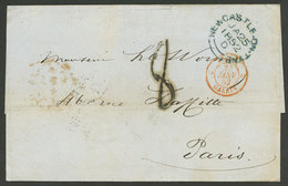 GREAT BRITAIN: 25/JA/1852 Newcastle-on-Tyne - Paris, Entire Letter Of Very Fine Quality! - ...-1840 Vorläufer