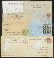 GREAT BRITAIN: 7 Covers / Cards / Etc. Used Between 1909 And 1945, Some With Defects, Interesting Group, Very Low Start! - ...-1840 Vorläufer