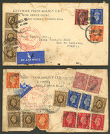 GREAT BRITAIN: 2 Airmail Covers Sent To Rio De Janeiro In 1939 Via Germany (DLH), Nice Postages, With Some Defects, All  - ...-1840 Préphilatélie