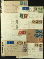 GREAT BRITAIN: 8 Covers Sent To Brazil Between 1940 And 1943, With Some Interesting Postages, One Postmarked "CZECHOSLOV - ...-1840 Préphilatélie