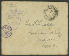 GREAT BRITAIN: Cover Sent By A Soldier At The War Front To Egypt, With Several Postal And Censor Marks, Very Nice! - ...-1840 Precursores