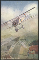 GREAT BRITAIN: The Bristol Scout, Aviation, Artist Signed By G.J. CLARKSON, Minor Defect (pin Holes At Top), Unused - Otros & Sin Clasificación